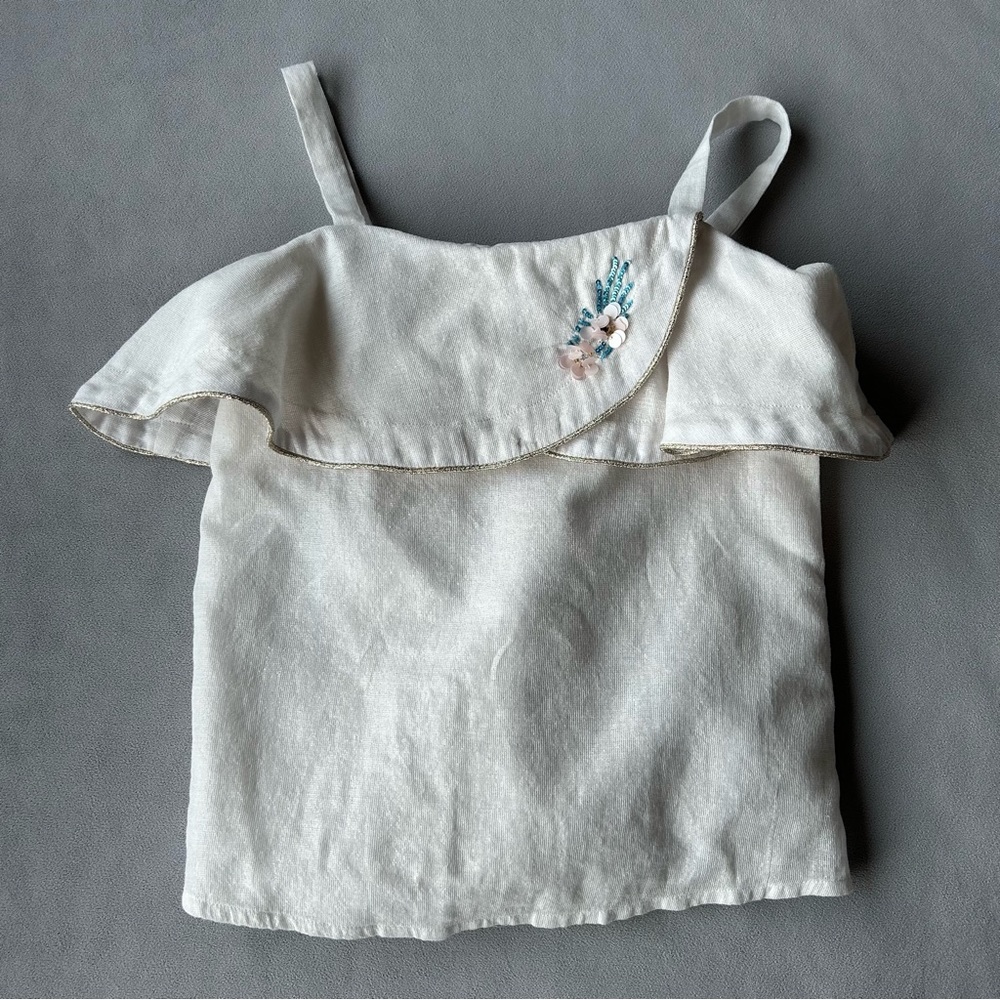 BillieBlush ~ Lined Tank with Ruffle Layer ~ Girls Size 10